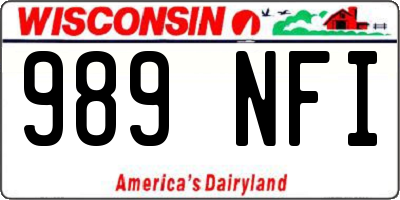 WI license plate 989NFI