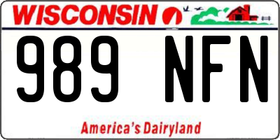 WI license plate 989NFN