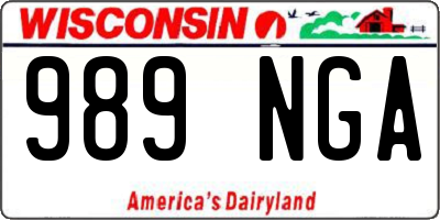 WI license plate 989NGA