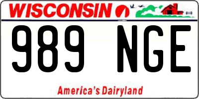 WI license plate 989NGE