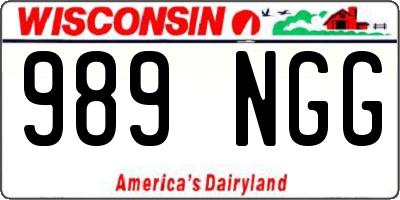 WI license plate 989NGG