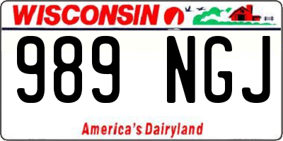 WI license plate 989NGJ