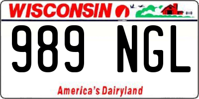 WI license plate 989NGL
