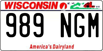 WI license plate 989NGM