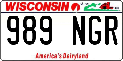 WI license plate 989NGR