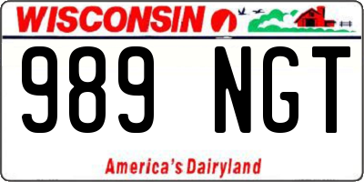 WI license plate 989NGT