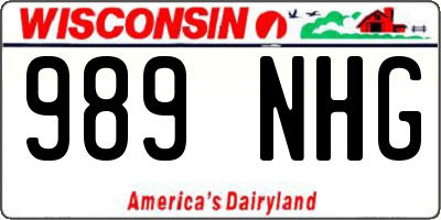 WI license plate 989NHG