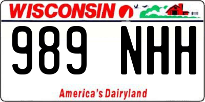 WI license plate 989NHH