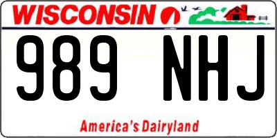 WI license plate 989NHJ