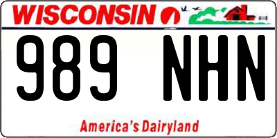 WI license plate 989NHN