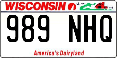 WI license plate 989NHQ