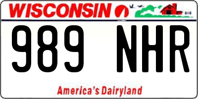 WI license plate 989NHR