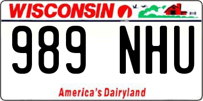 WI license plate 989NHU