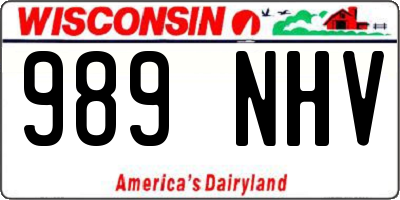 WI license plate 989NHV