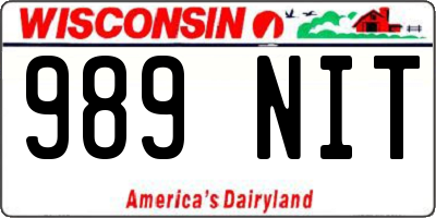 WI license plate 989NIT