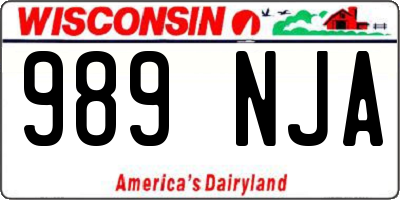 WI license plate 989NJA