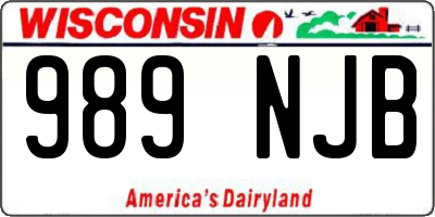 WI license plate 989NJB