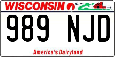 WI license plate 989NJD