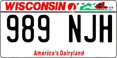 WI license plate 989NJH