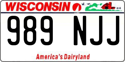 WI license plate 989NJJ