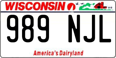WI license plate 989NJL
