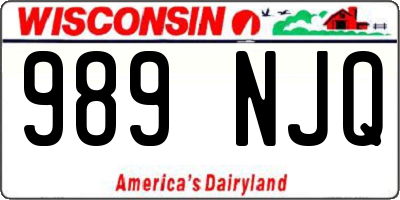 WI license plate 989NJQ