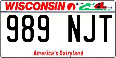 WI license plate 989NJT