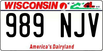 WI license plate 989NJV