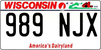WI license plate 989NJX