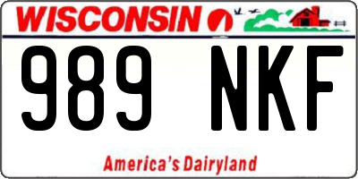 WI license plate 989NKF