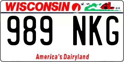 WI license plate 989NKG