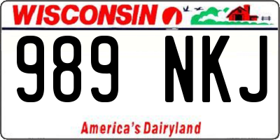 WI license plate 989NKJ