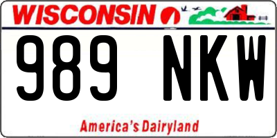 WI license plate 989NKW