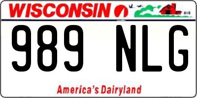 WI license plate 989NLG