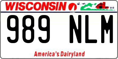 WI license plate 989NLM