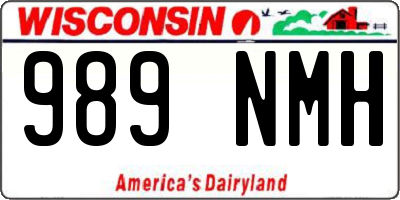 WI license plate 989NMH