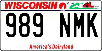 WI license plate 989NMK