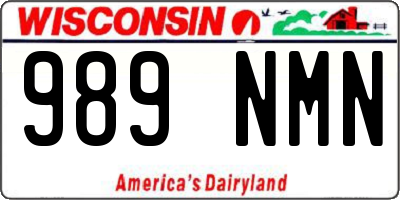 WI license plate 989NMN
