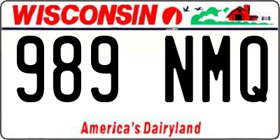WI license plate 989NMQ