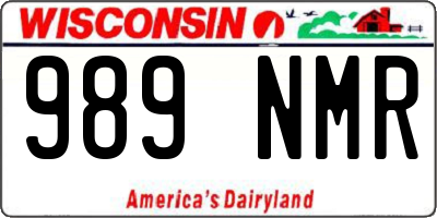 WI license plate 989NMR