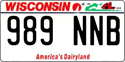 WI license plate 989NNB