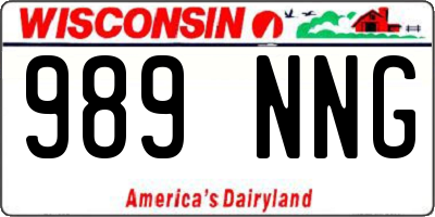 WI license plate 989NNG