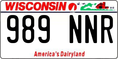 WI license plate 989NNR