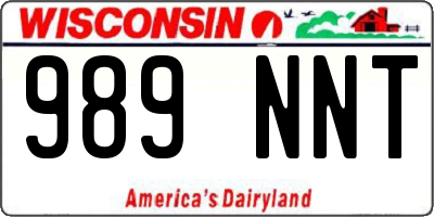 WI license plate 989NNT