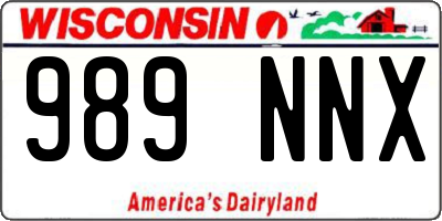 WI license plate 989NNX