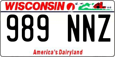 WI license plate 989NNZ