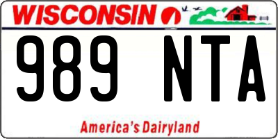 WI license plate 989NTA