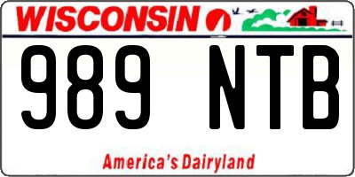 WI license plate 989NTB