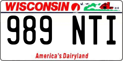 WI license plate 989NTI