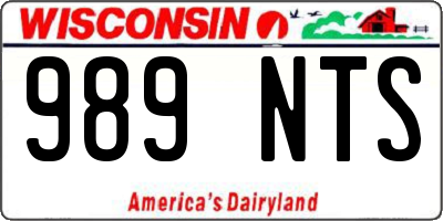 WI license plate 989NTS
